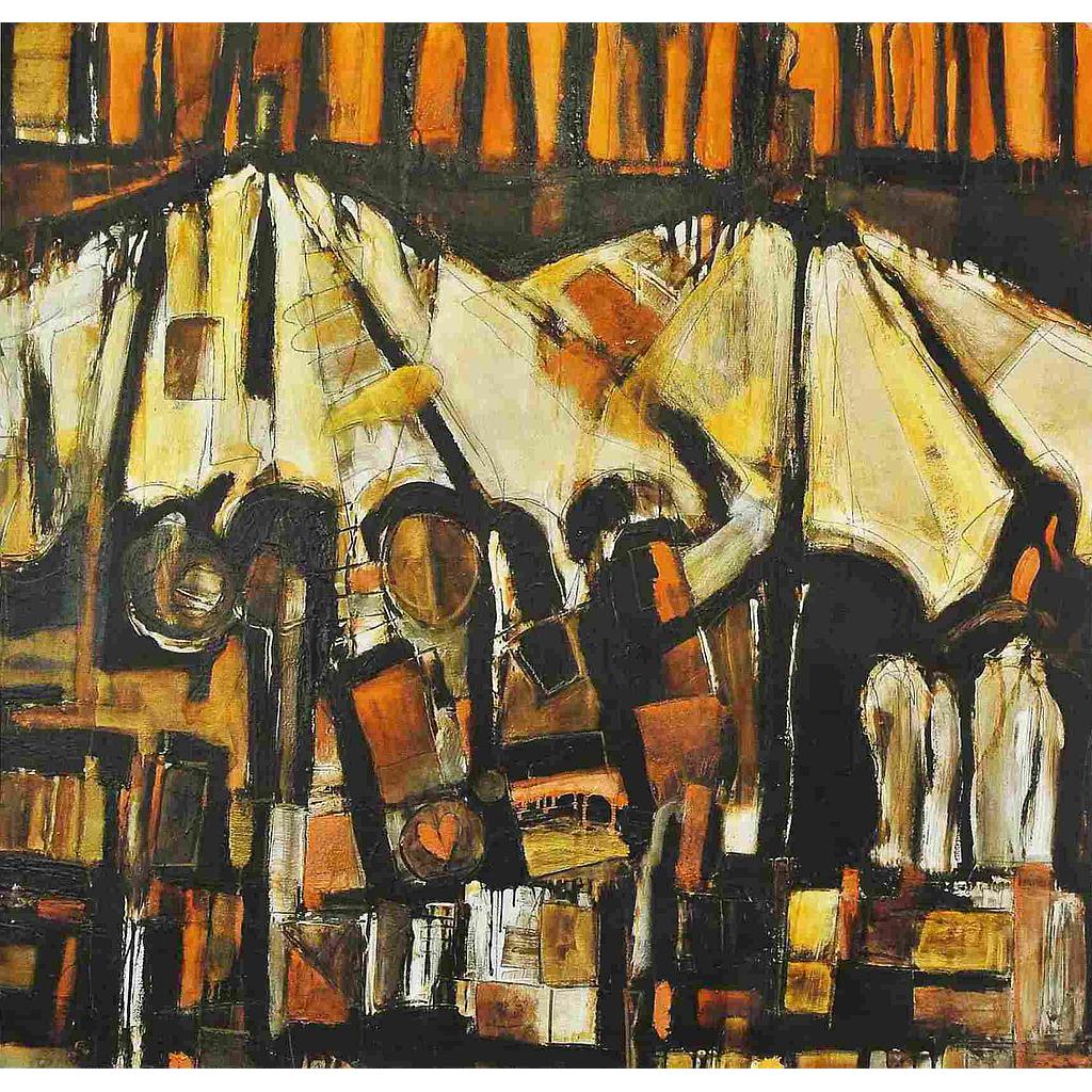 OP Piazza vecchia con figure pen 130x130