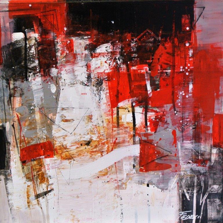 Vibrazioni in rosso 40x40