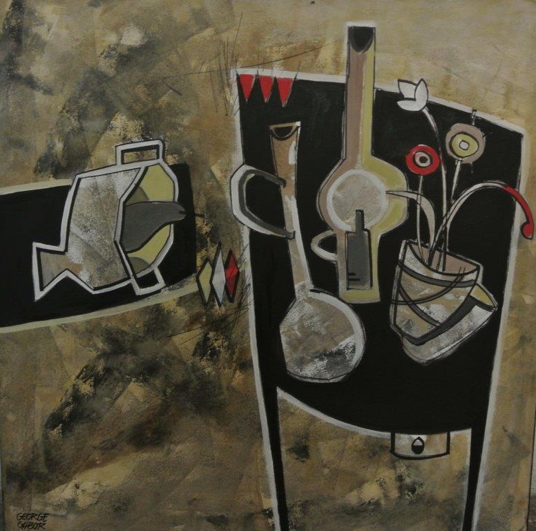 Tavola con pensieri (II) 100x100