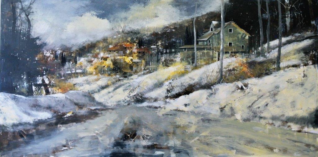 Paesaggio innevato 100x200