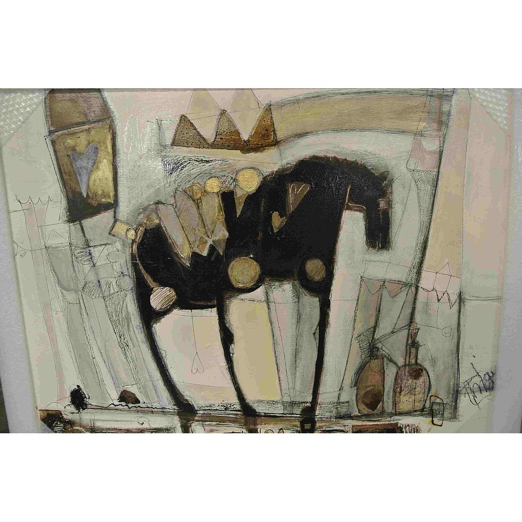 Cavalli pensanti con nature danzanti 76x96