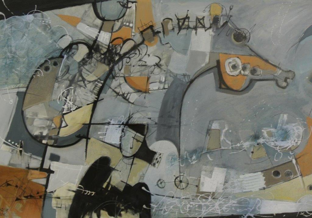 O.P Cavallo con fantino 100x150