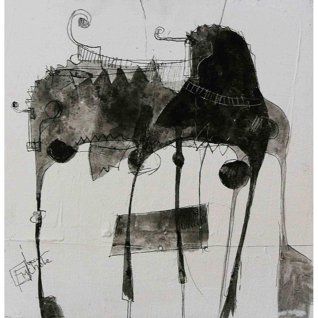 Cavalli con pensieri trasparenti (III) 40x40