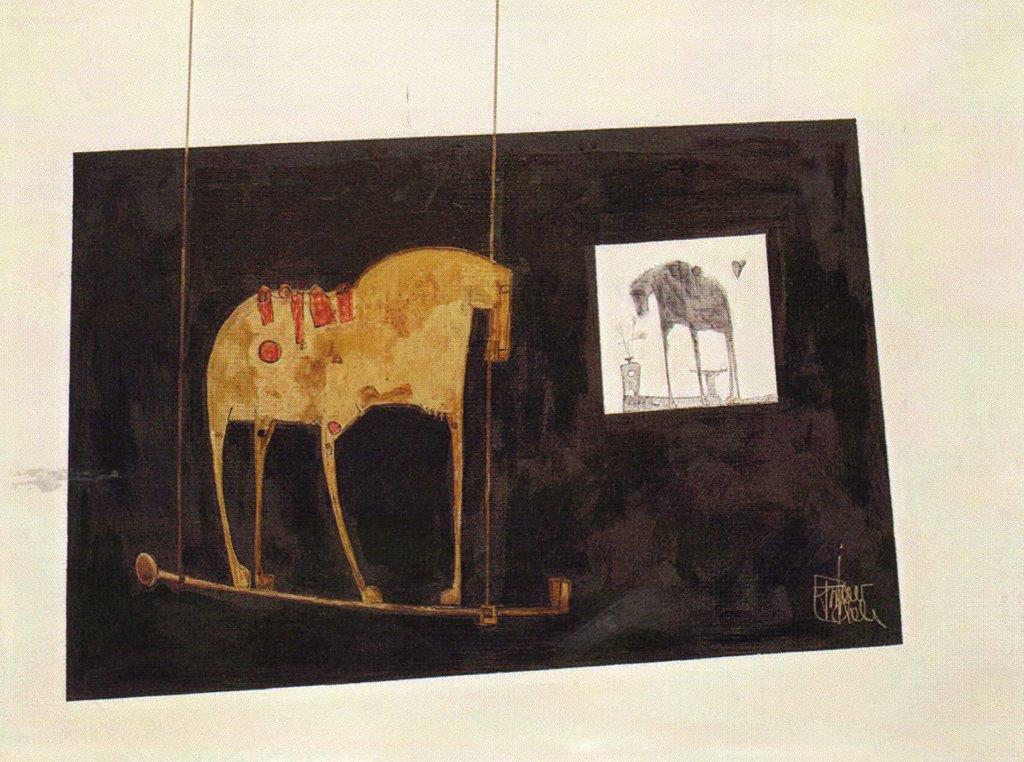 O.P Ripiani pensanti con cavalli dondolanti 150x200