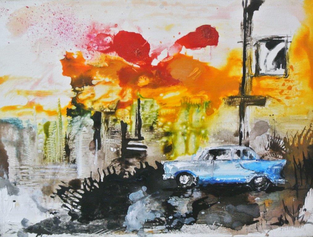 Tramonto urbano 30x40