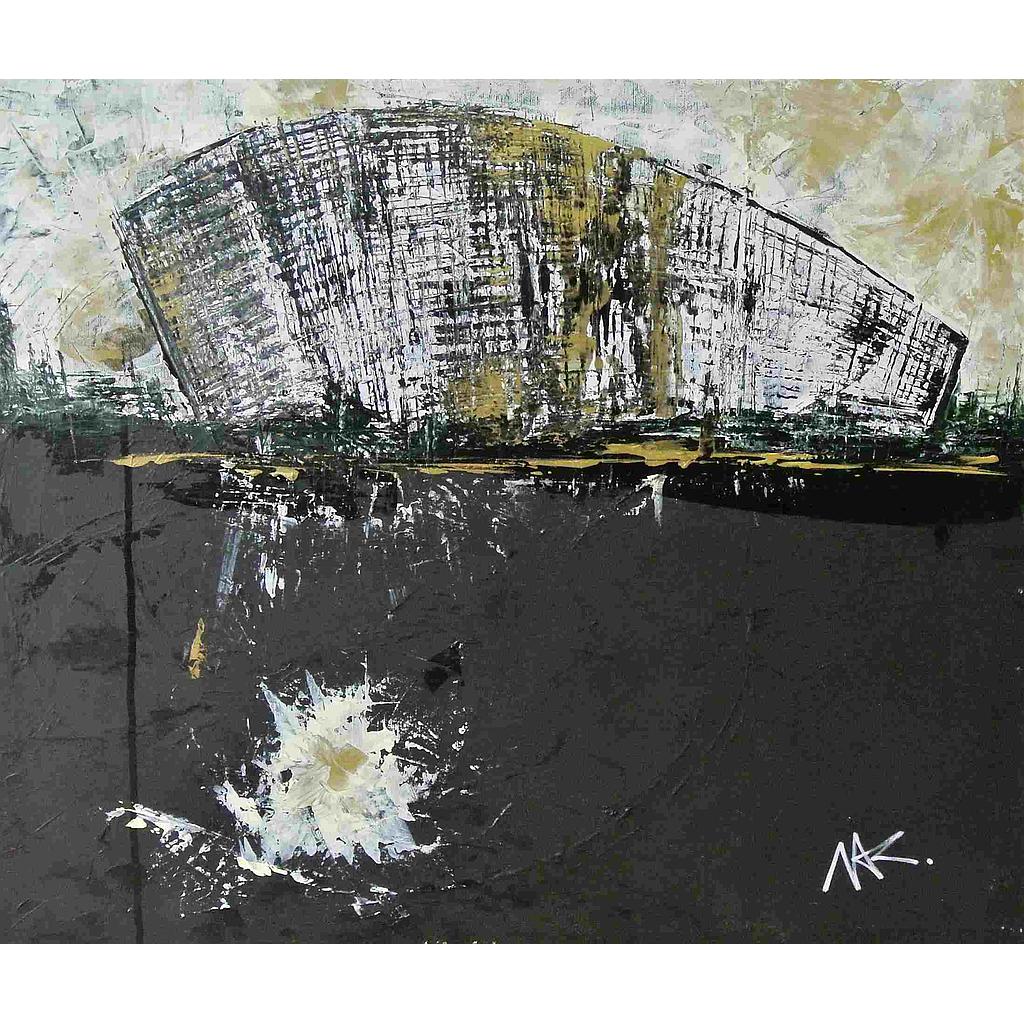 O.P Il bianco in rete  50x60