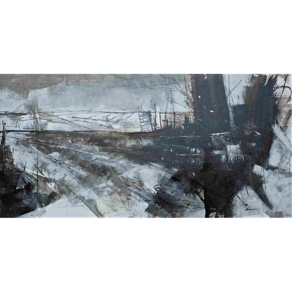 Paesaggio lacustre. 100x200