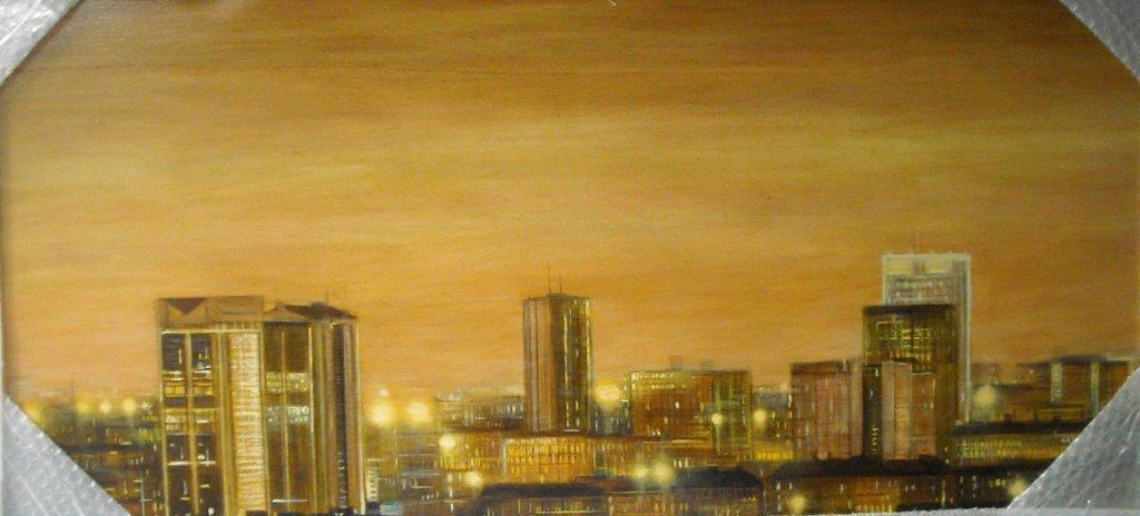 tramonto metropolitano 50x100