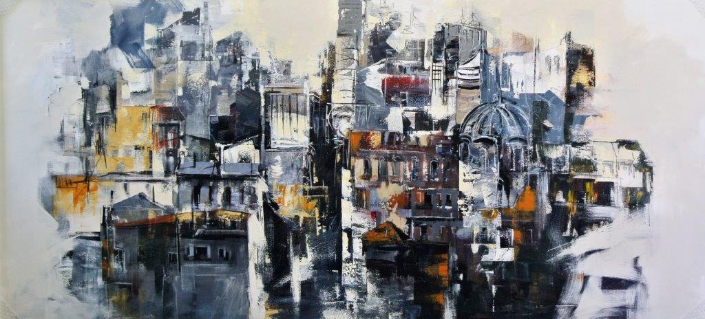 Angolo di una città italiana 100x200