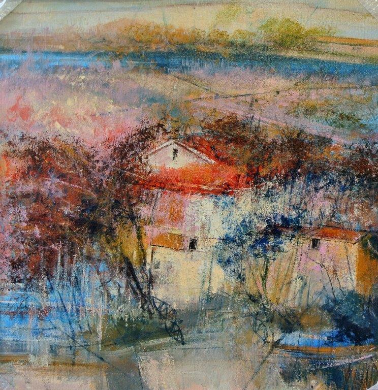 O.P Dentro nel paesaggio 100x100