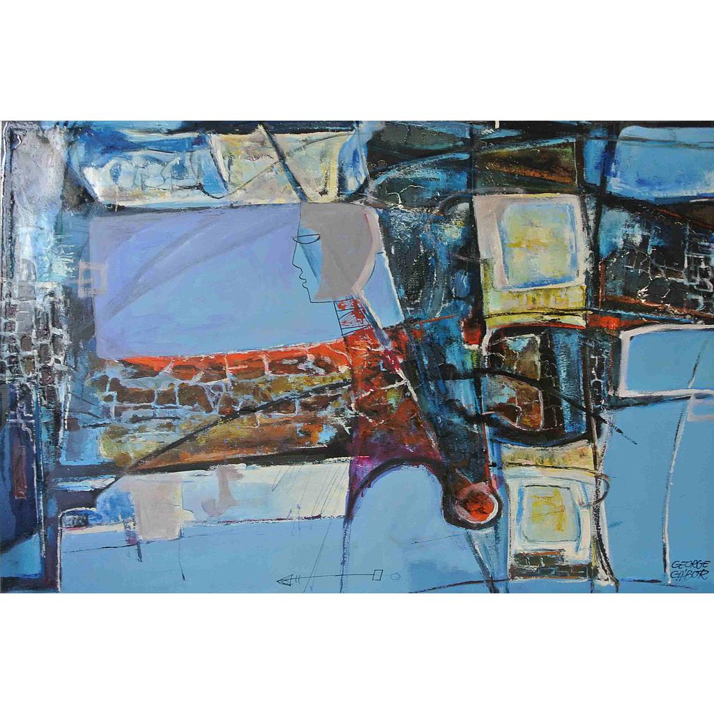 Metamorfosi in blù 100x150