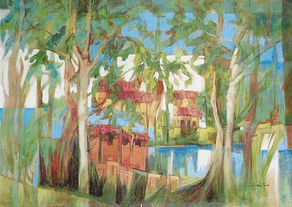 Capanno sul lago 50x70