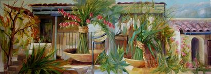 Preparazione dei fiori x la festa della nonna 50x140