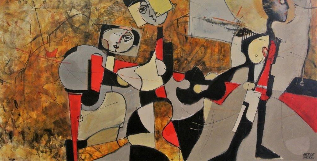 Rapporto con la società di donne 100x200