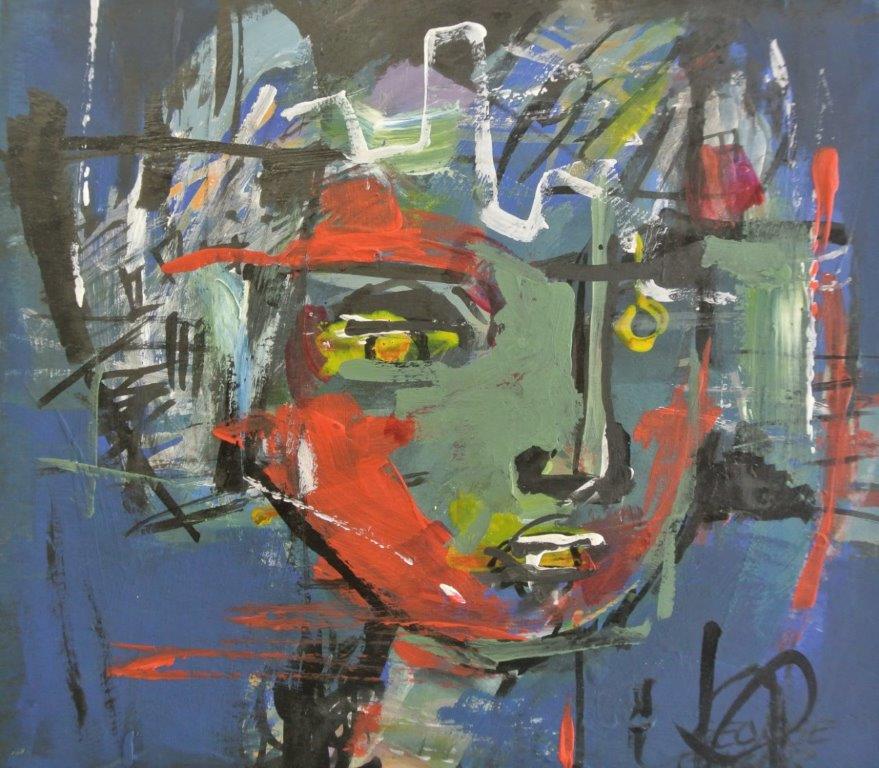 22.5x25.5 Studio della figura in rosso