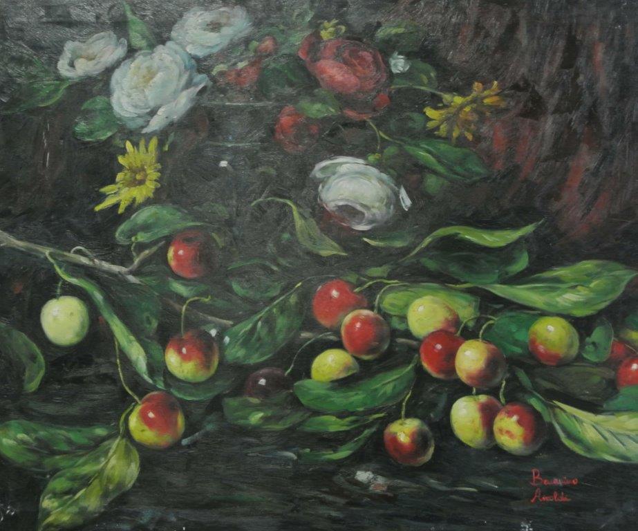 Rose e frutta. 50x60