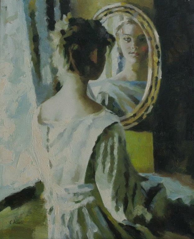 Figura allo specchio. 50x60