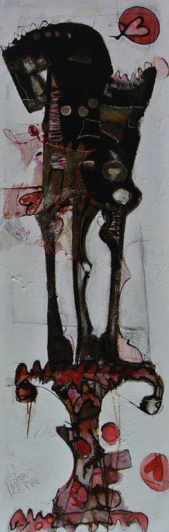 Cavallo pens e innesti di pensieri traspa. (II) 65x200