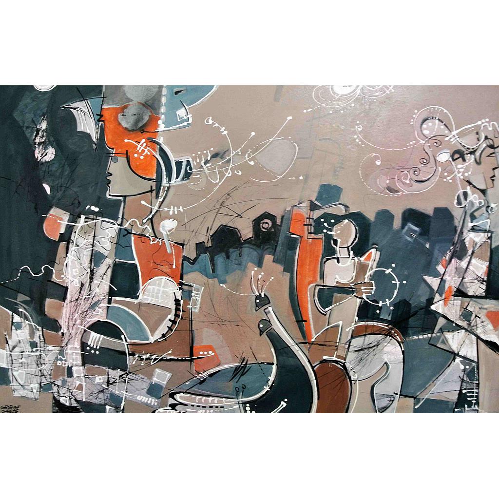 La danza dei pavoni 100x150