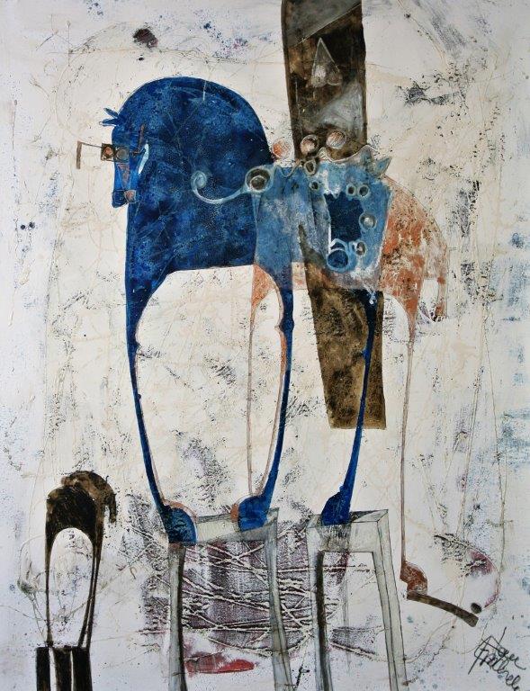 Trasparenze su grovigli di cromie confuse 130x170