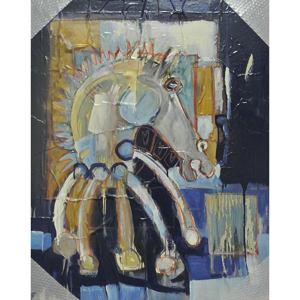 Cavallo su piedistallo 80x100