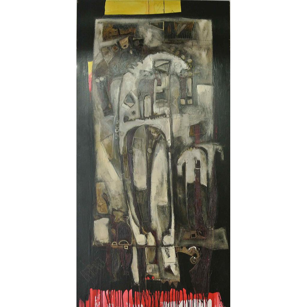 Luci pensanti con cavalli su ripiani (II) 100x200