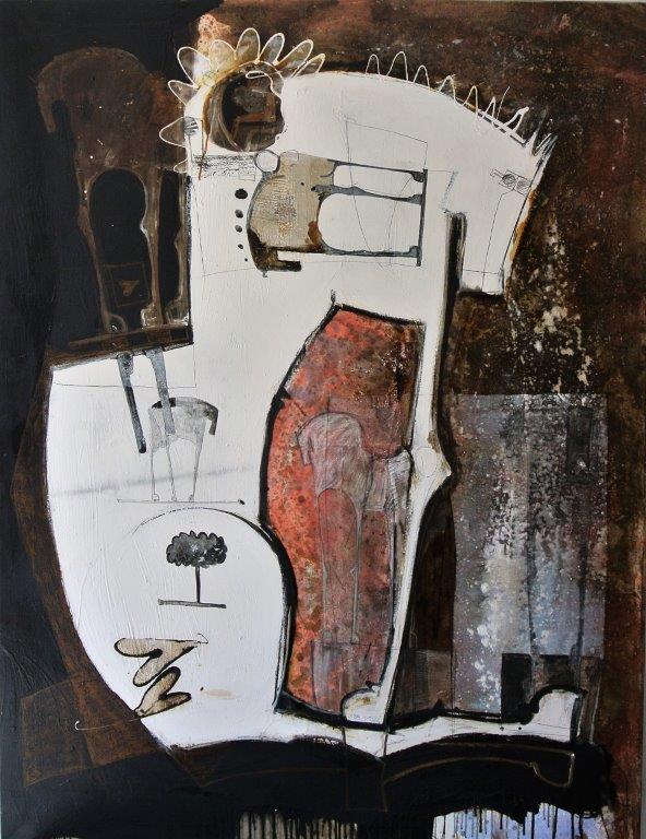 Cavallo con ricordi su ripiani trasparenti 2