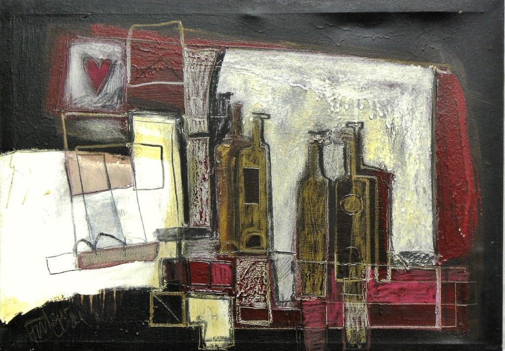 Composizioni di nature su ripiani IV 50X70