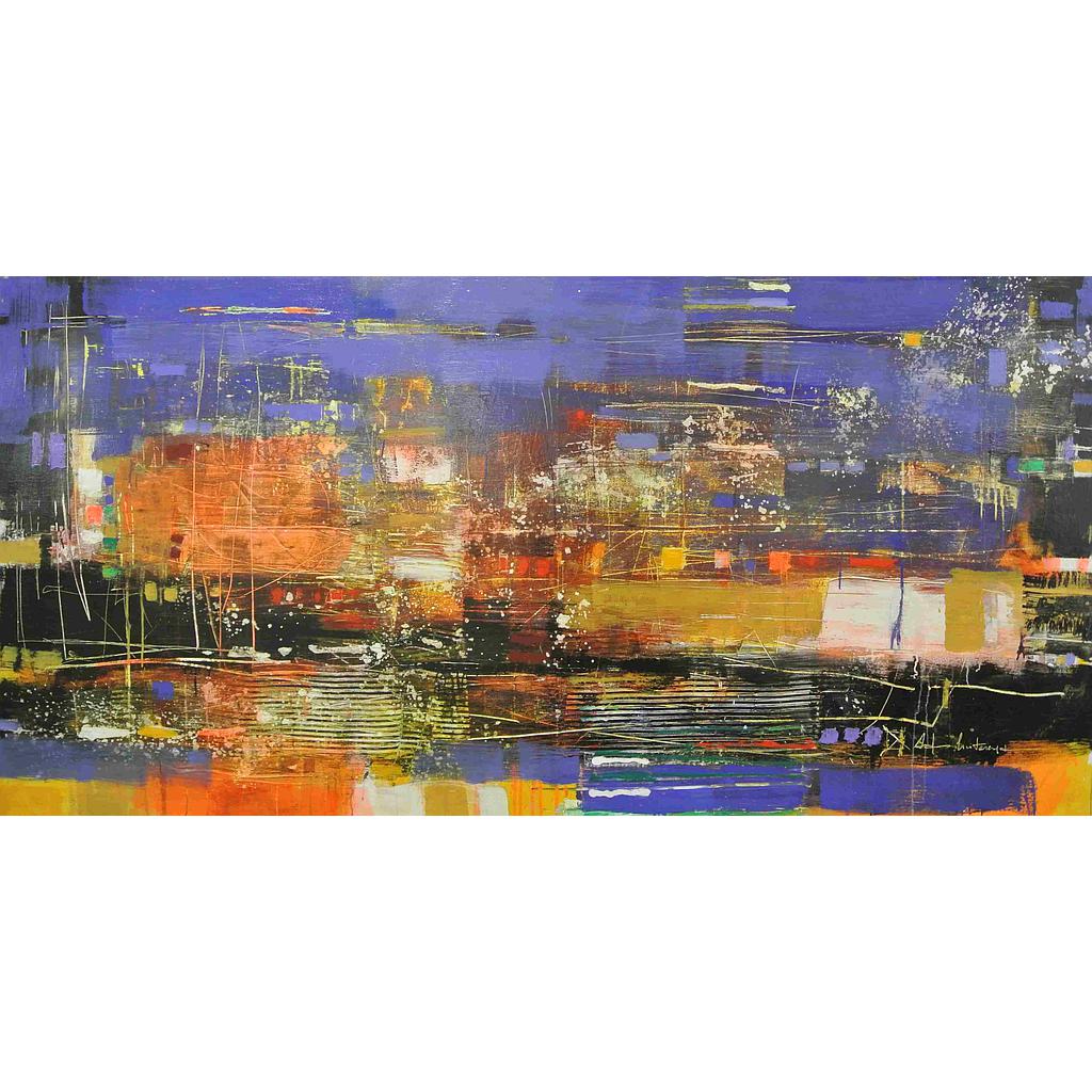 Impressioni nel porto 100x200