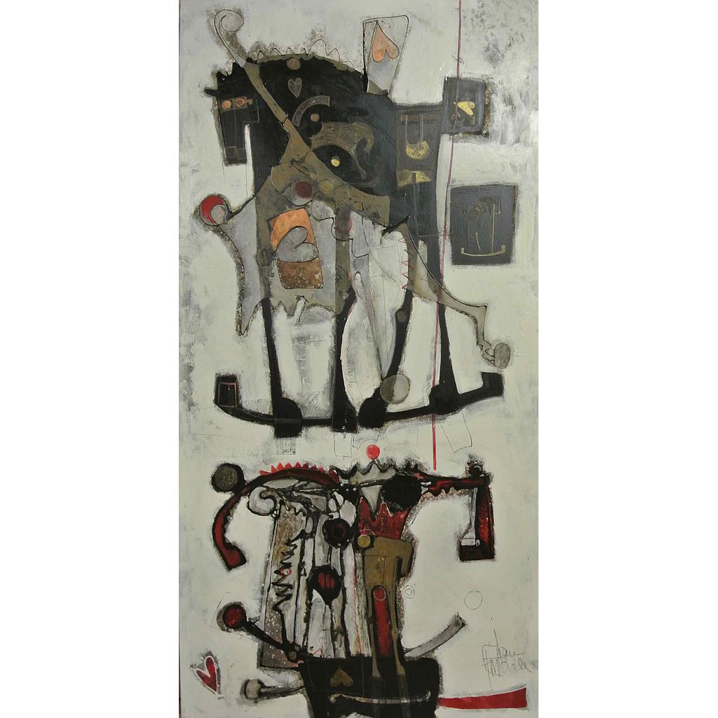 Alchimia di pensieri con ricordi di cavalli 100x200