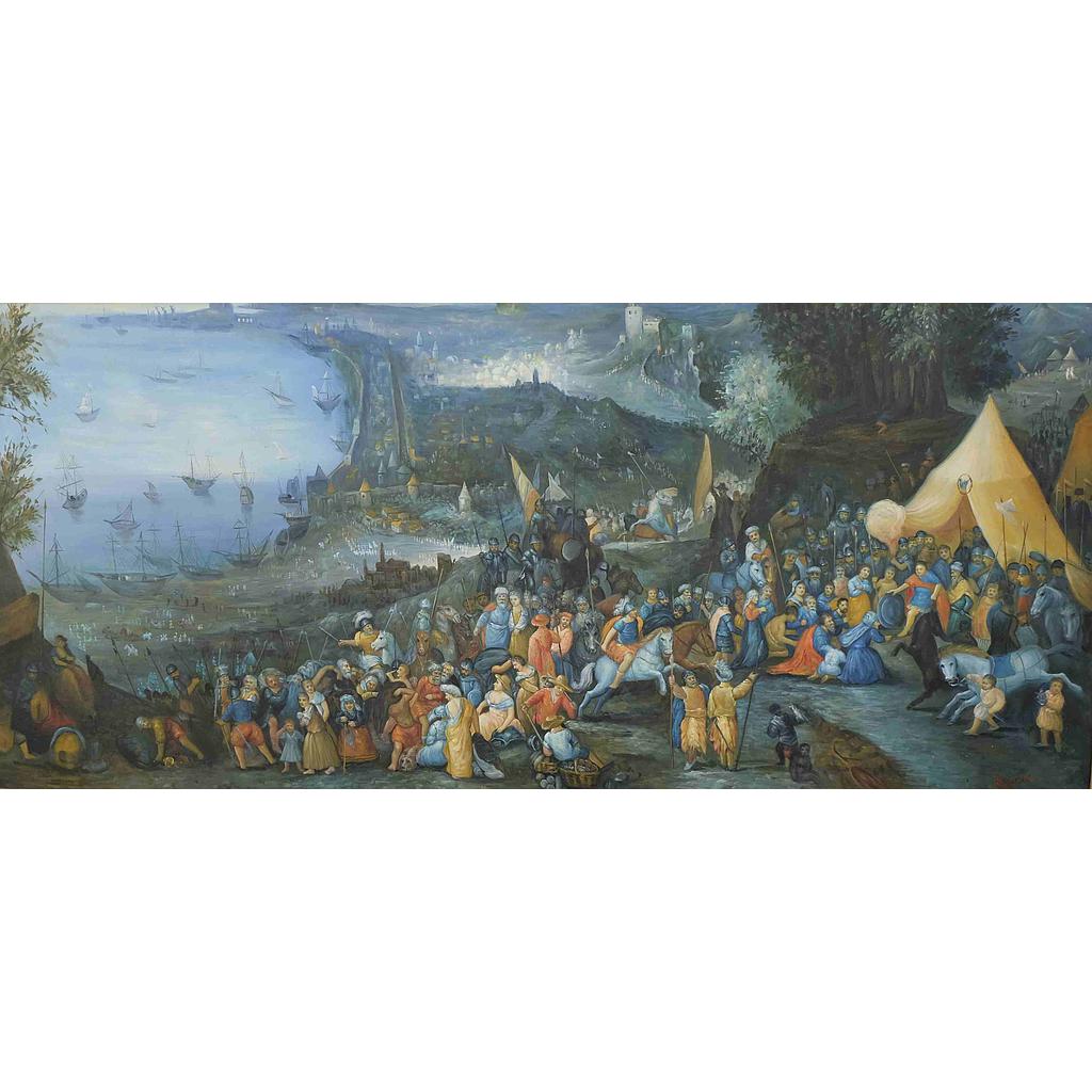 Festeggiamenti per il ritrovamento. 80x180