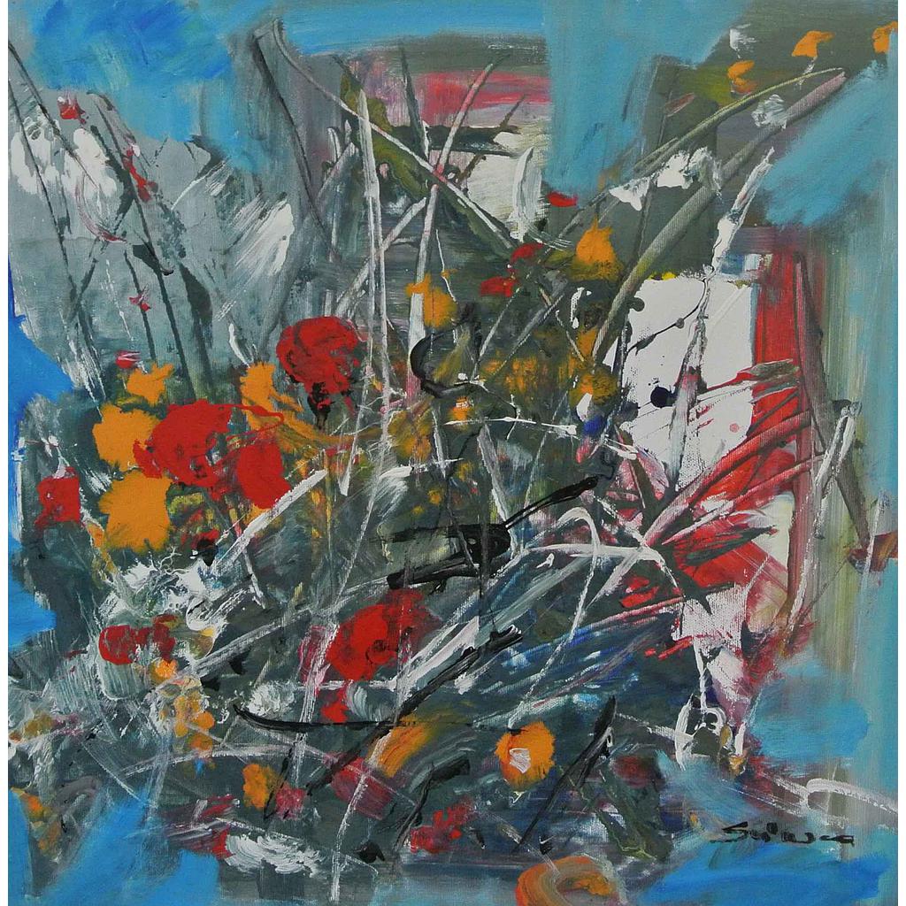 Studio delle cromie del fiore (II) 50x50