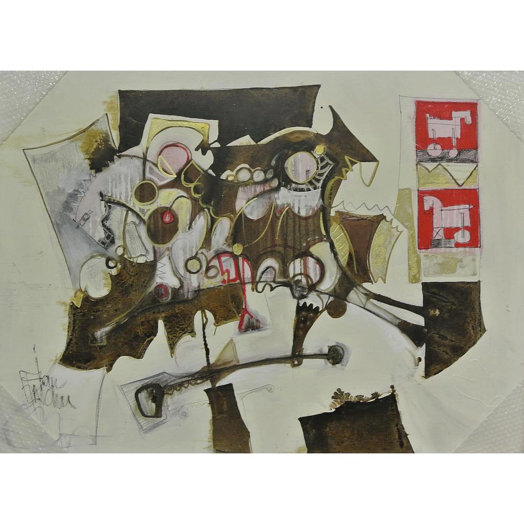 Caval pensante su ripiani in sospens (II) 80x100