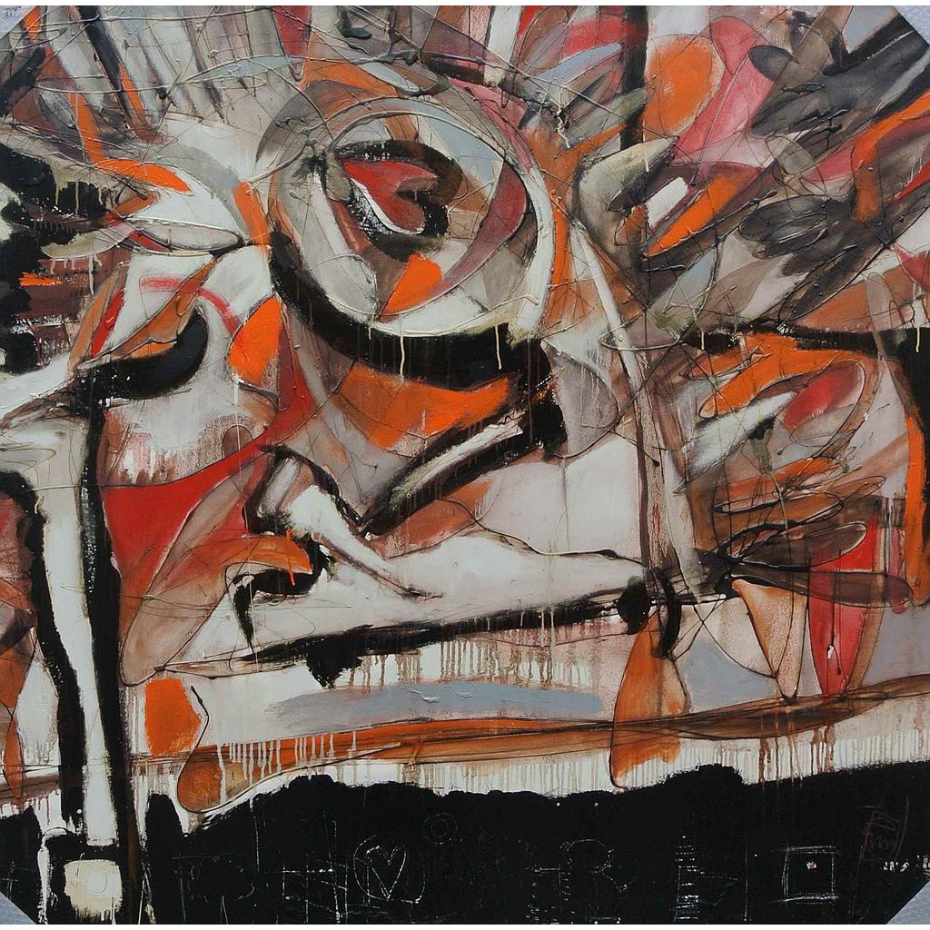 Cavallo pensante con graffiti 150x150