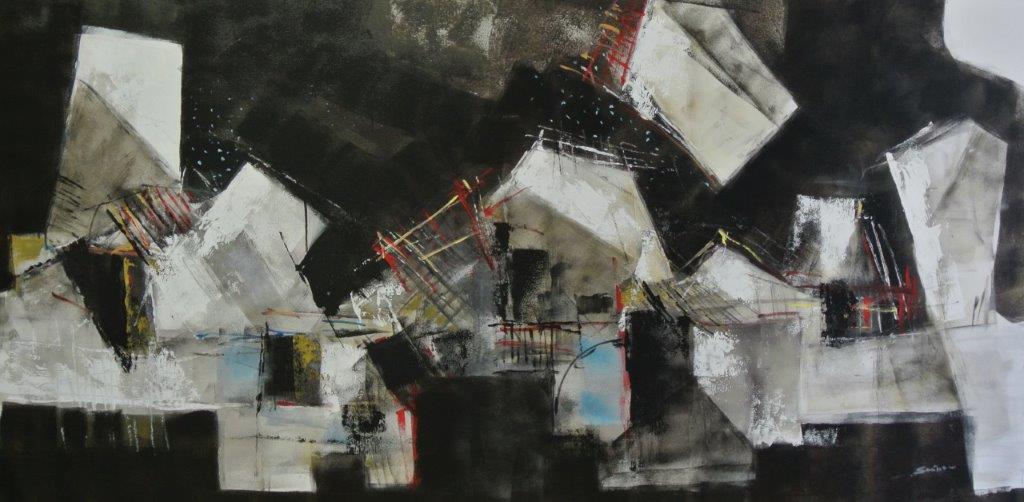 Una notte stellata sopra ai tetto 100x200