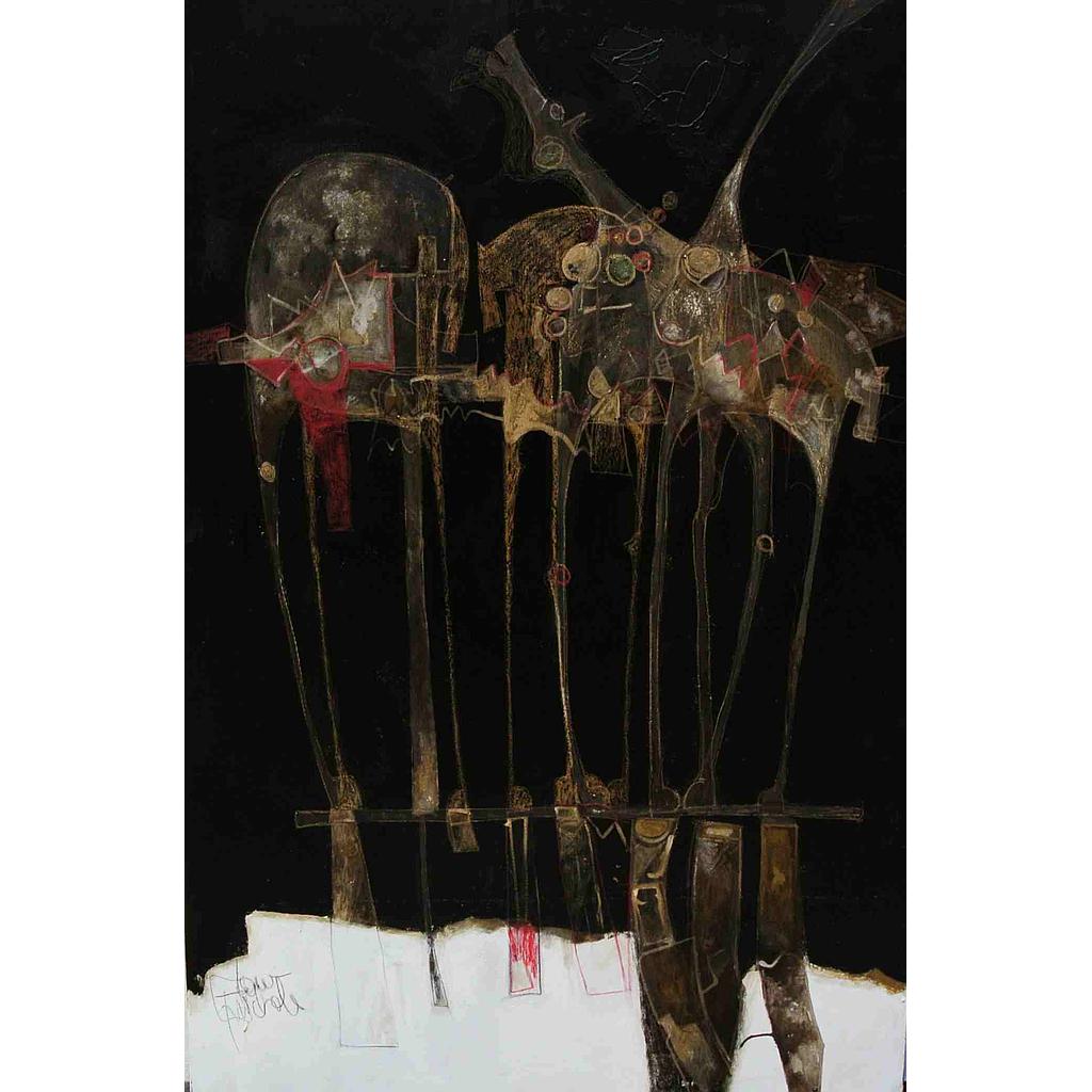 Pensieri sospesi su ripiani dondolanti 100x150