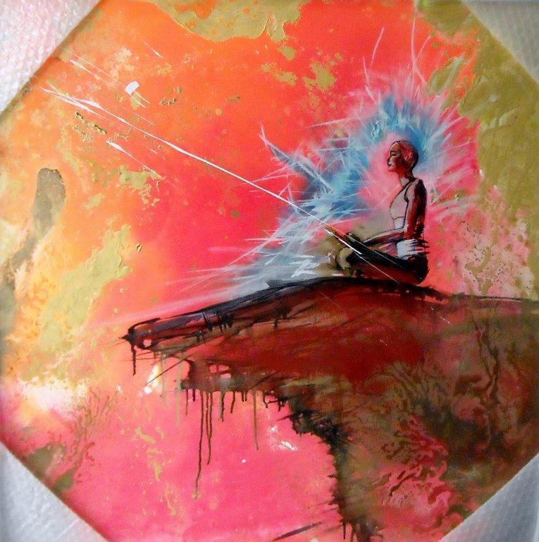 Anima blu meditazione 70x70