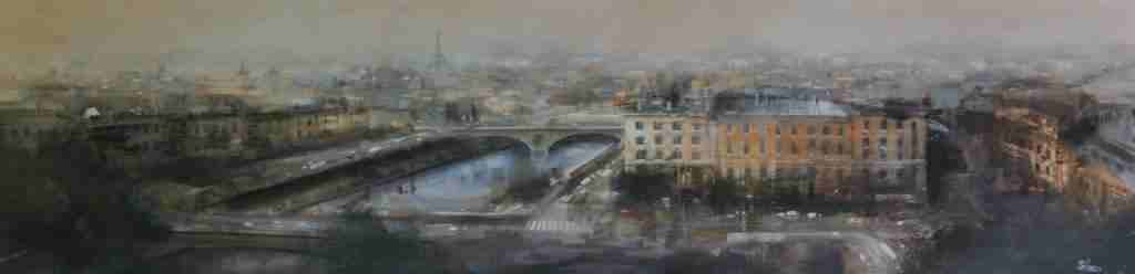 Veduta di Parigi. 50x200