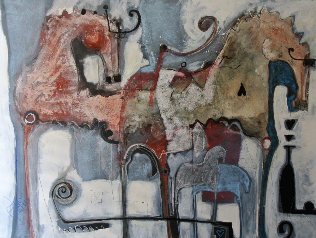 Movimenti su forme e pensieri primitivi.150x200