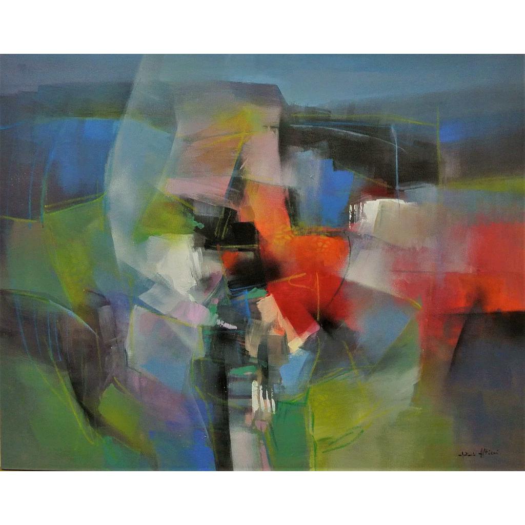 Paesaggio al crepuscolo 80x100