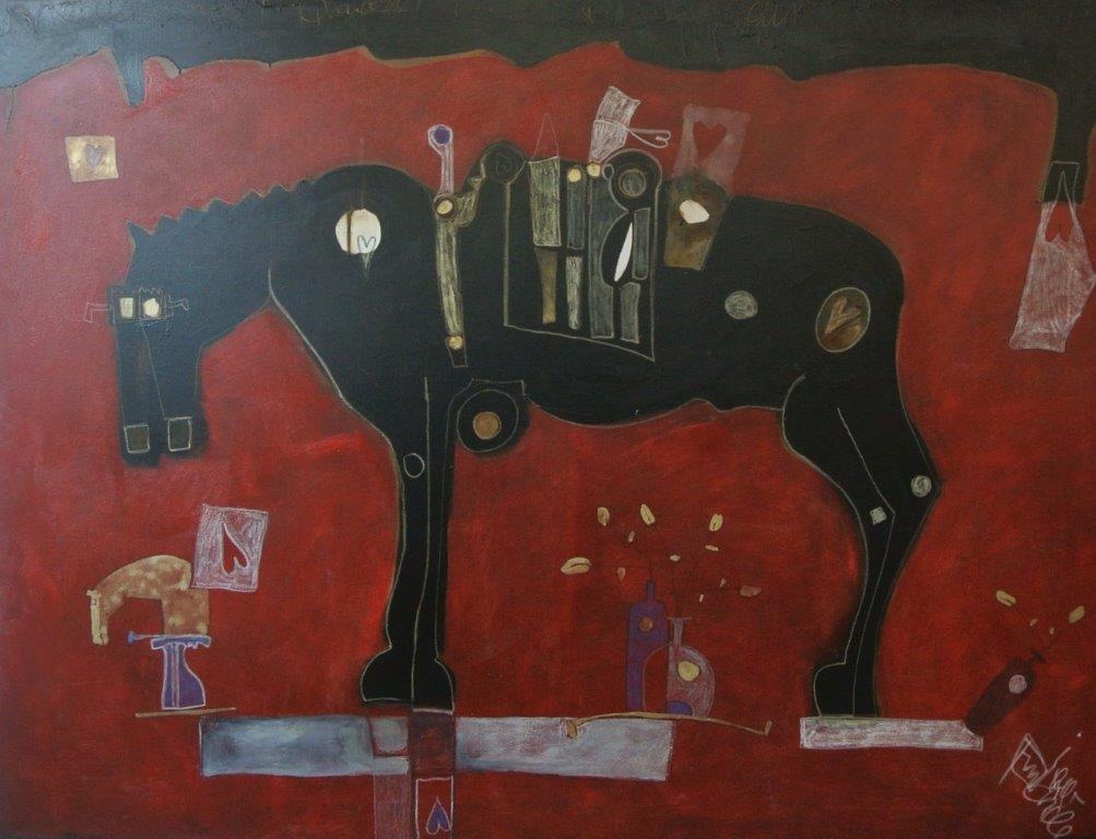 Cavallo Fluttuante con finestre pensanti 130x170