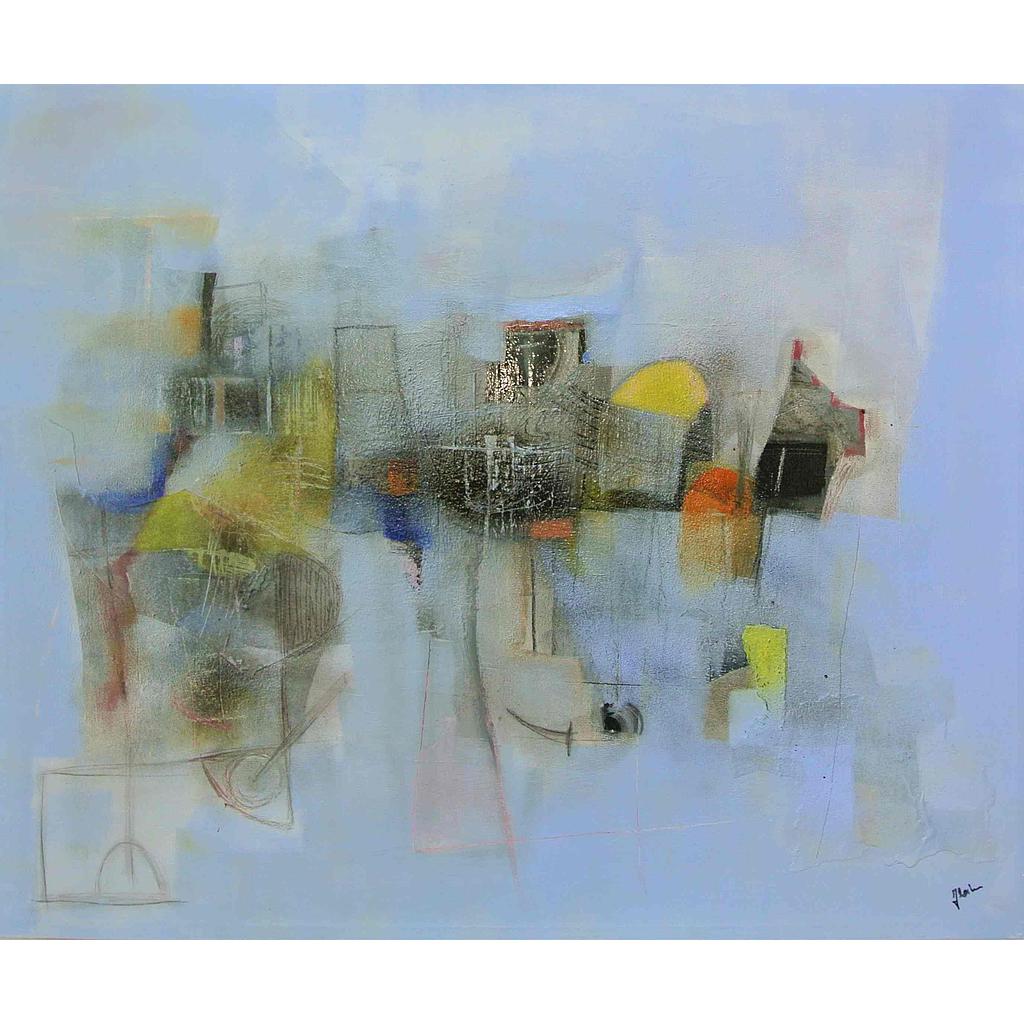 Il porto di Nogara. 100x120