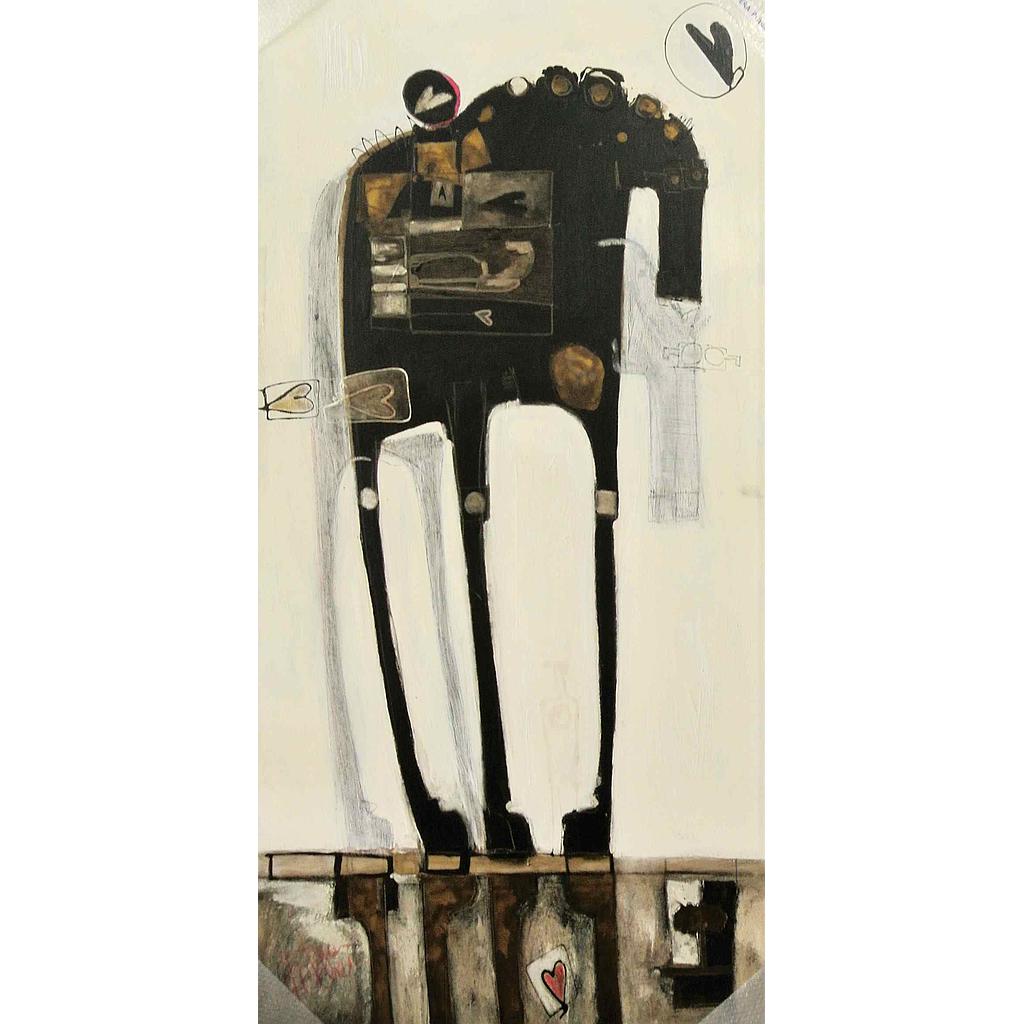 Cavallo pensante su pensieri verticali. (I) 100x200