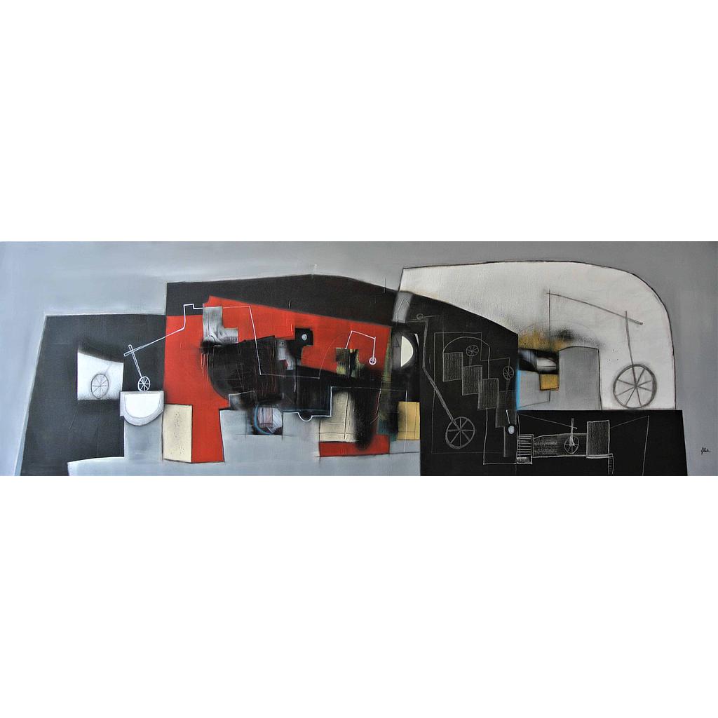 Paesaggio improbabile. 80x240