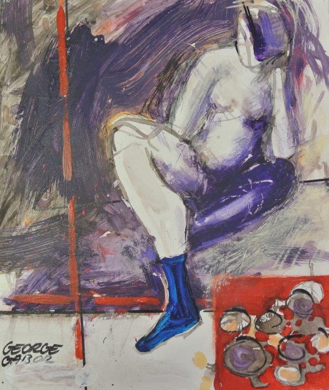 Calzino blu di Francesca  32.5x38