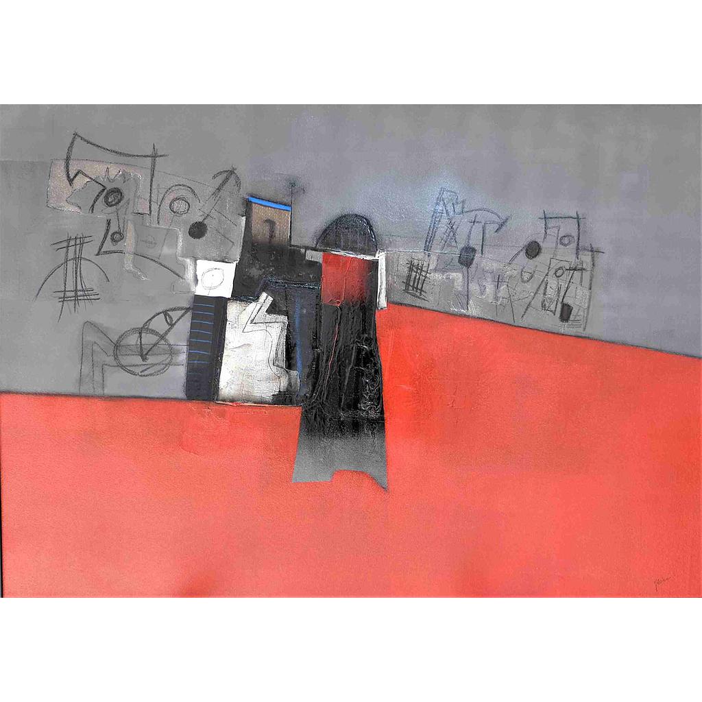 Costruzione grigia. 70x100