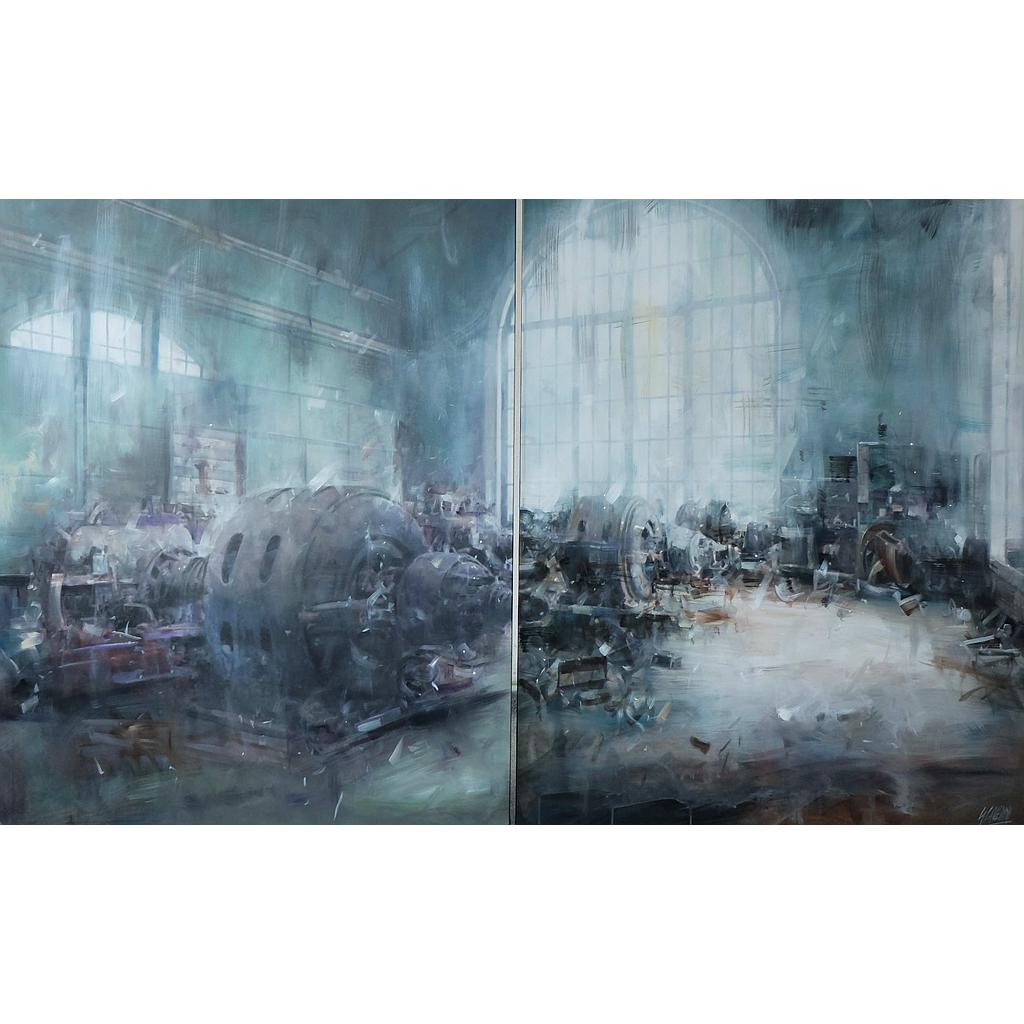 Fabbrica abbandonata 130x180 dittico