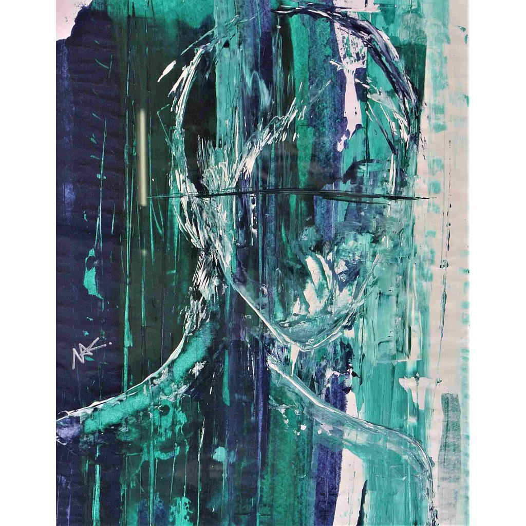 Figura in verde. 53x63