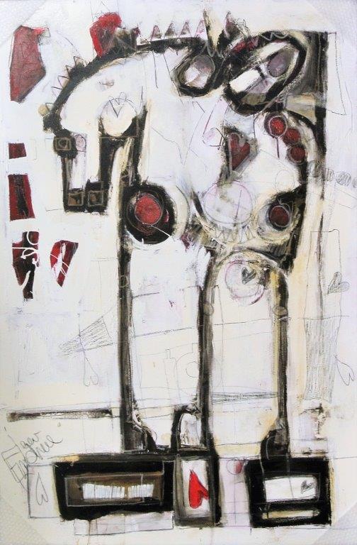 100X150 cavallo sospeso da linee di pensieri i