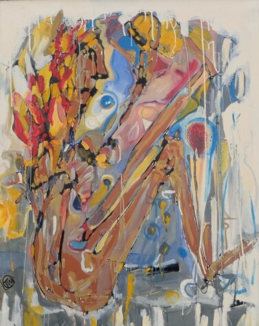 Donna con la gamba retta  80x100